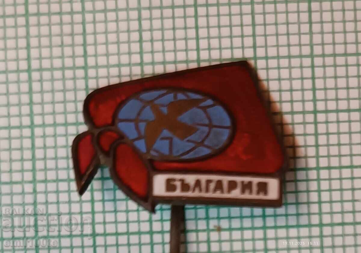 Emblemă - Legătură de pionier - porumbelul păcii Emblemă - Legătură de pionier - porumbelul păcii