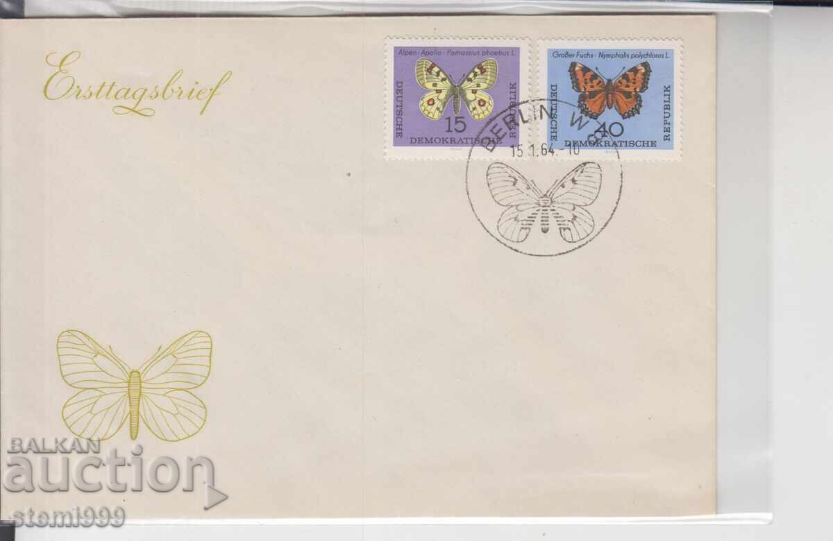 Plic Poștal Prima Zi FLUTURI