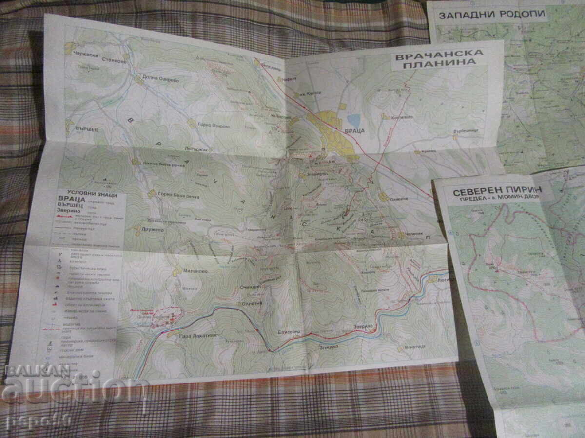 Delivery of THREE TOURIST MAPS FROM THE SOCIALIST ERA