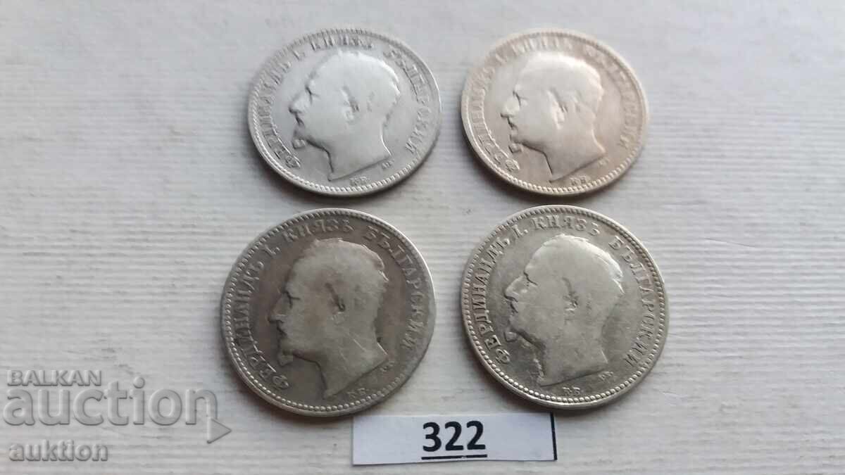 1 ΛΕΒ 1891 ΕΤΟΣ - 4 ΤΕΜΑΧΙΑ - ΑΣΗΜΙ - 6