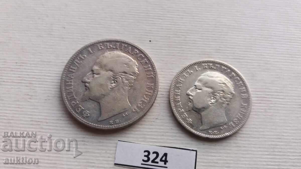 1 i 2 leva 1894 argint - Ferdinand - 5 1 i 2 leva 1894 argint - Ferdinand - 5