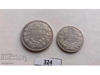 1 i 2 leva 1894 argint - Ferdinand