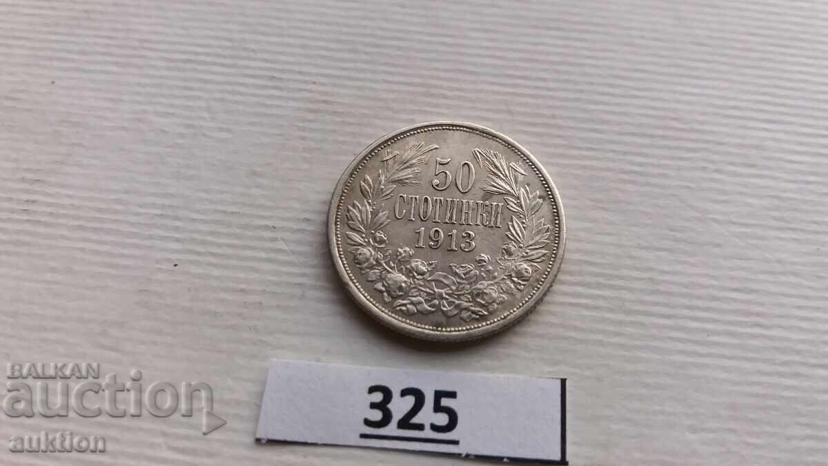 Licitație 50 STOTINKI 1913 GODINA ARGINT PENTRU COLECȚIE