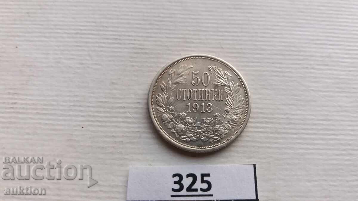 50 STOTINKI 1913 GODINA ARGINT PENTRU COLECȚIE