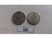 50 STOTINKI 1913 AN ARGINT PENTRU COLECȚIE 2 BUCĂȚI