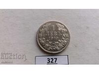 1 лев 1910 година сребро