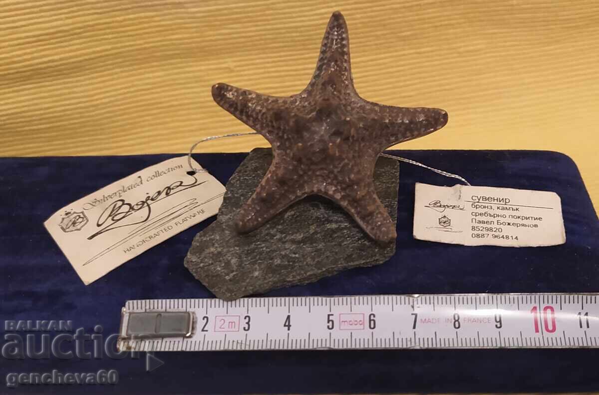 Авторска фигура ,,Морска звезда" бронз,сребро - 5