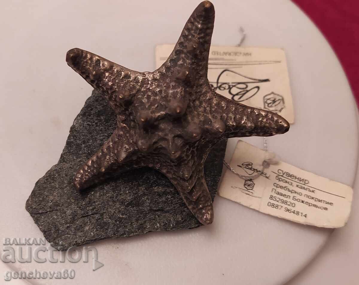 Αυθεντική φιγούρα "Αστερίας" μπρούτζος, ασήμι Αυθεντική φιγούρα "Αστερίας" μπρούτζος, ασήμι