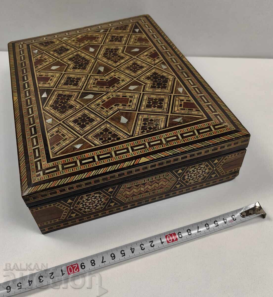 Delivery of LUXURIOUS LARGE JEWELRY BOX MOTHER-OF-PEARL INLAY