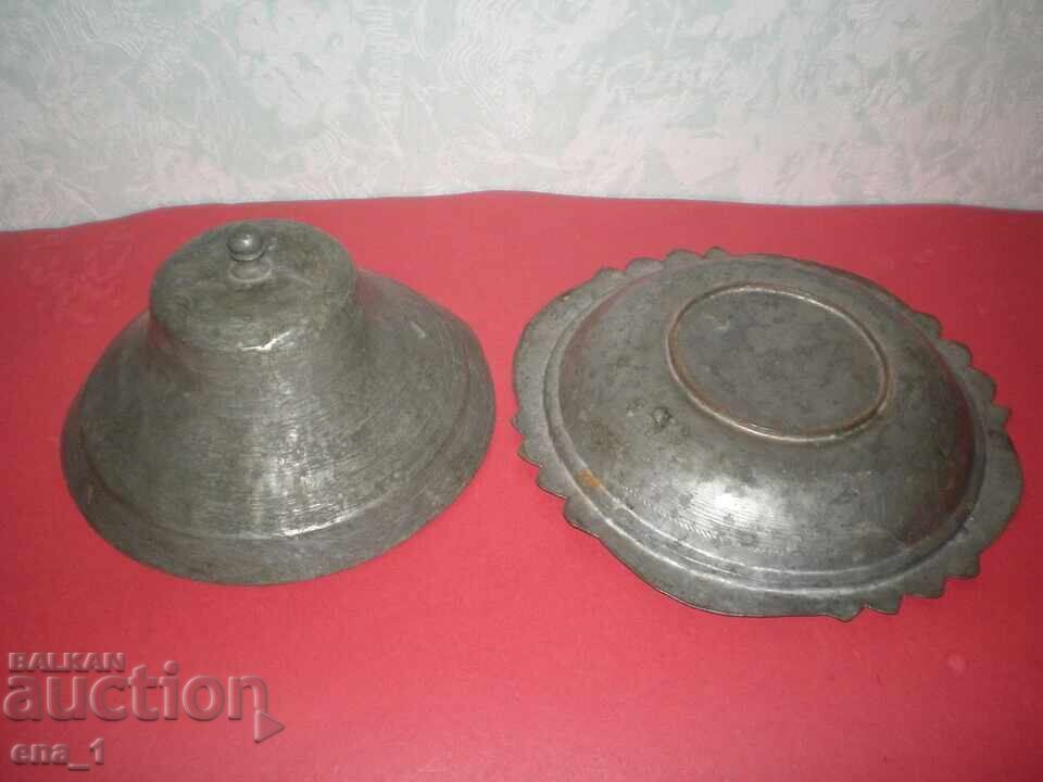 Αναγεννησιακό κασσιτερωμένο χάλκινο πιάτο με καπάκι του 19ου αιώνα - 6