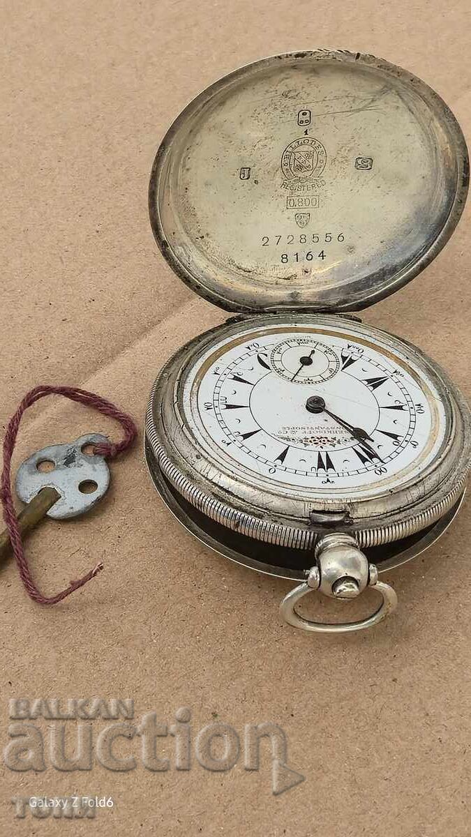 TURKISH POCKET WATCH SILVER RARE WALKS STOPS BZC!!!!