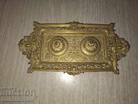 Beautiful inkwell bronze ornaments France excellent condition