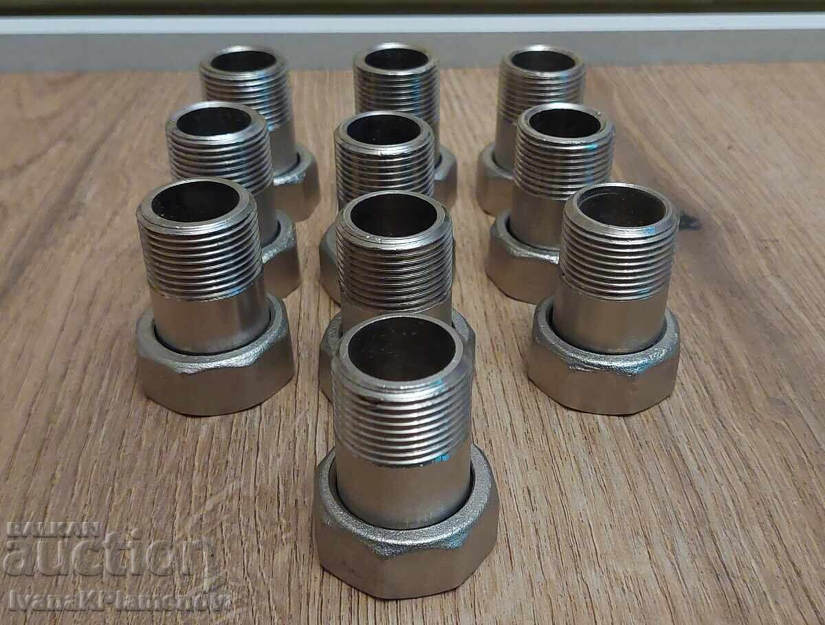 Auction  Housings new for water meters 3/4 bronze nickel-plated