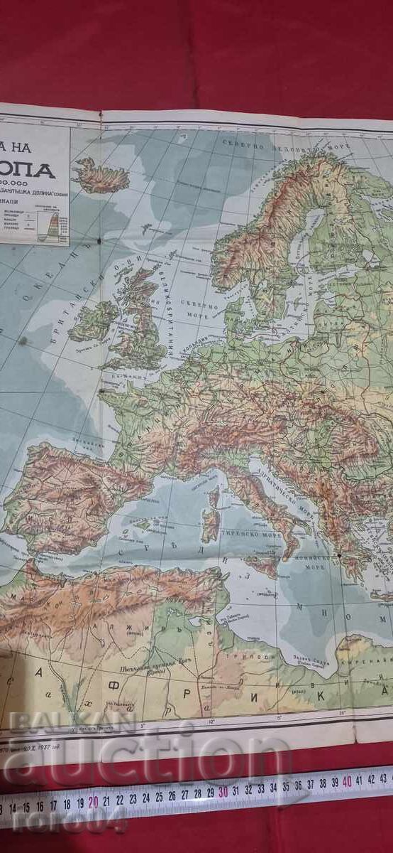 КАРТА НА ЕВРОПА - 1937 г. - 5