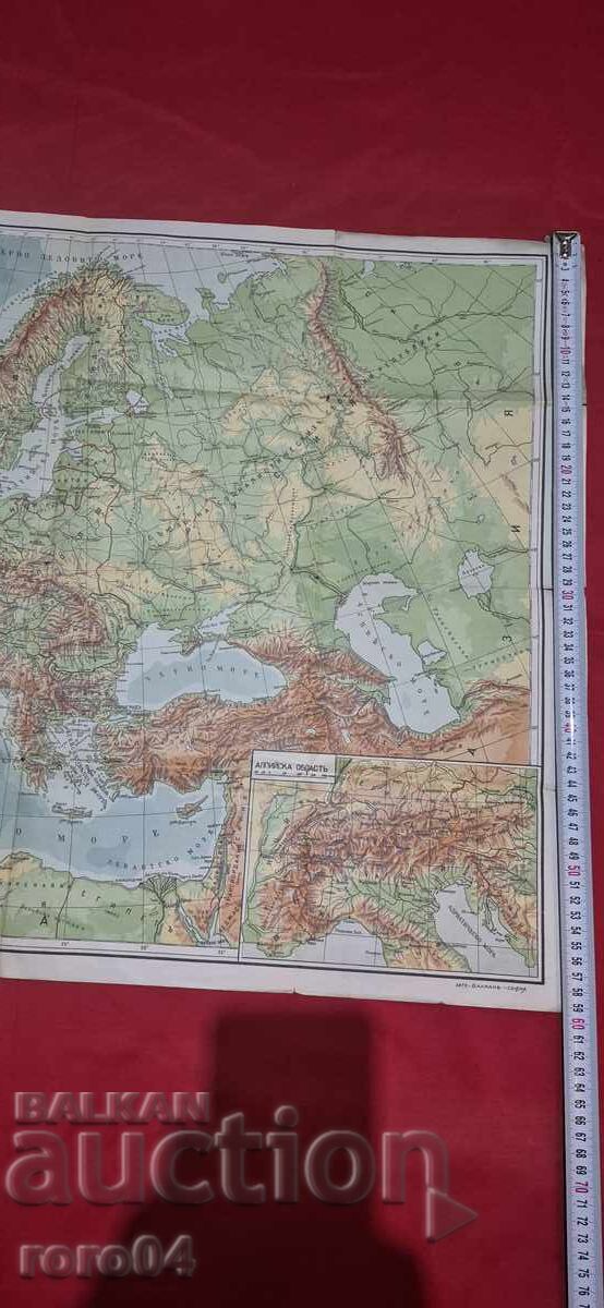 КАРТА НА ЕВРОПА - 1937 г. - 6