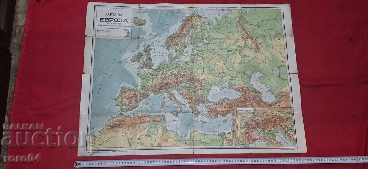 ΧΑΡΤΗΣ ΕΥΡΩΠΗΣ - 1937 μ.Χ