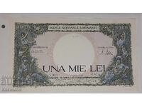 UNC. Αμεταχείριστο. Παλιό χαρτονόμισμα Ρουμανίας 1000 Λέι 1945