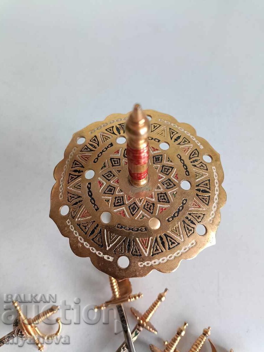 Livrarea Set vintage din alamă, bețișoare pentru cocktail Livrarea Set vintage din alamă, bețișoare pentru cocktail