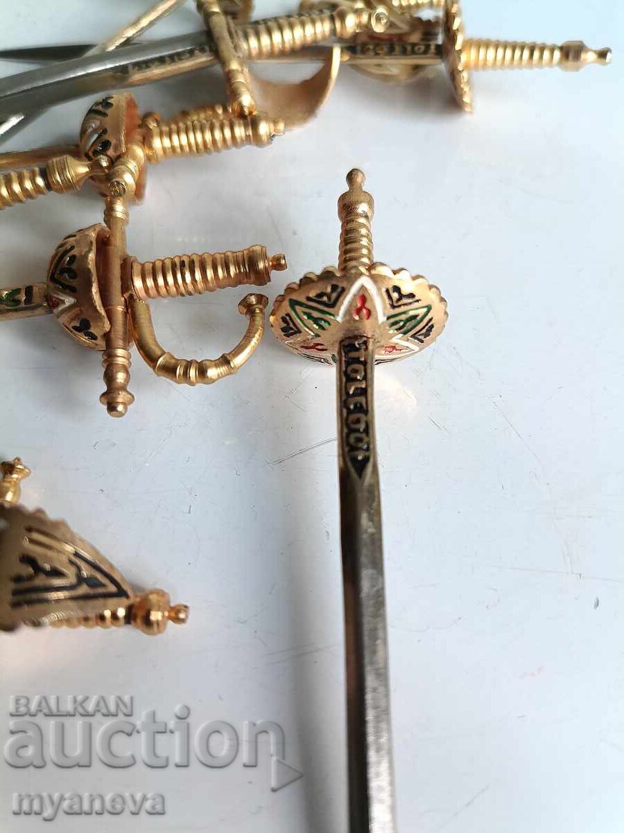 Set vintage din alamă, bețișoare pentru cocktail - 5 Set vintage din alamă, bețișoare pentru cocktail - 5