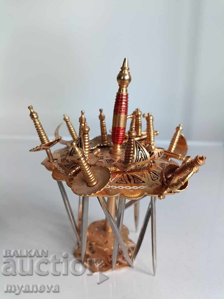 Set vintage din alamă, bețișoare pentru cocktail - 6 Set vintage din alamă, bețișoare pentru cocktail - 6