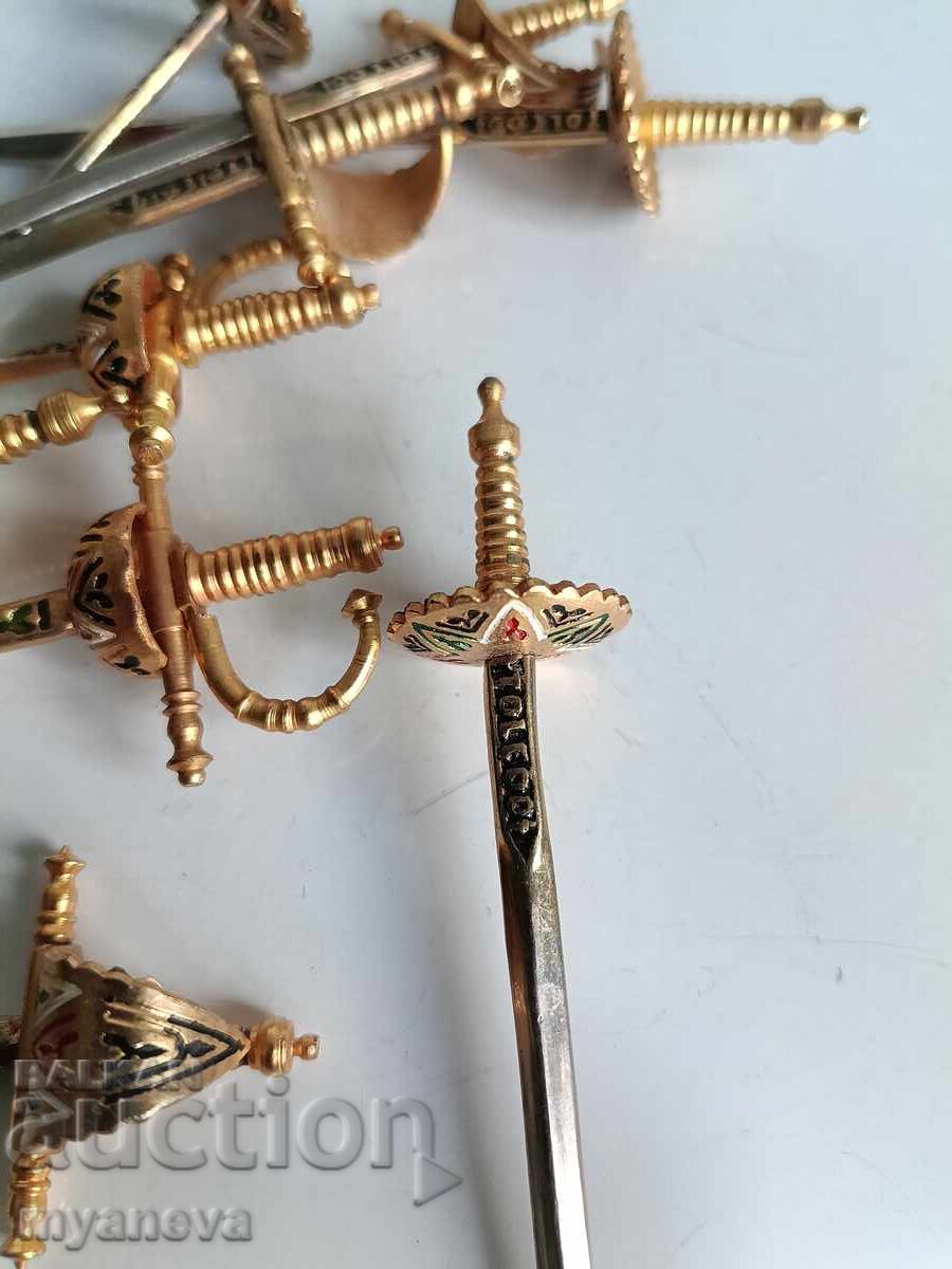 Set vintage din alamă, bețișoare pentru cocktail - 7 Set vintage din alamă, bețișoare pentru cocktail - 7