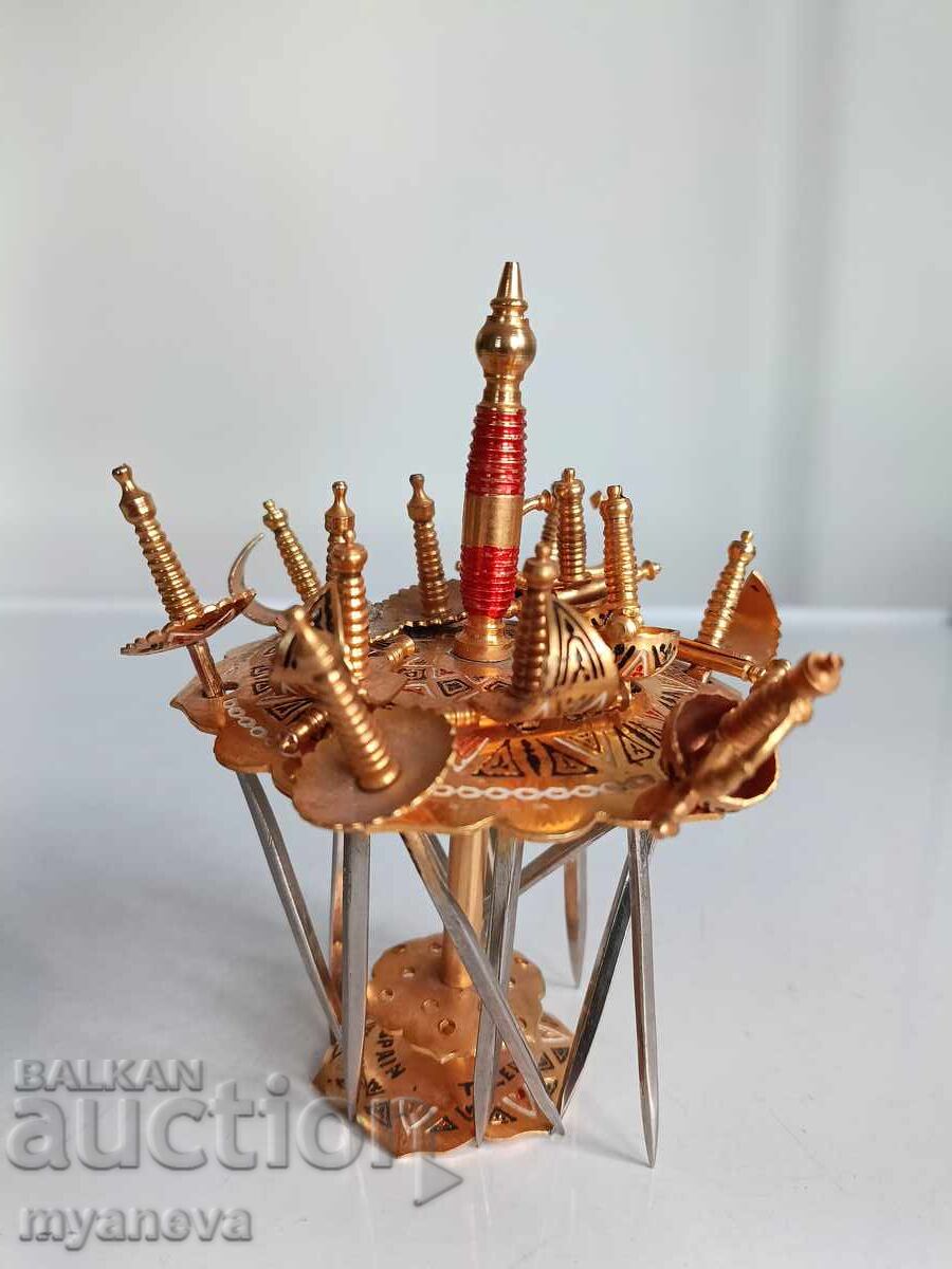 Set vintage din alamă, bețișoare pentru cocktail Set vintage din alamă, bețișoare pentru cocktail