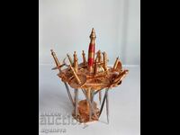 Vintage brass cocktail skewers