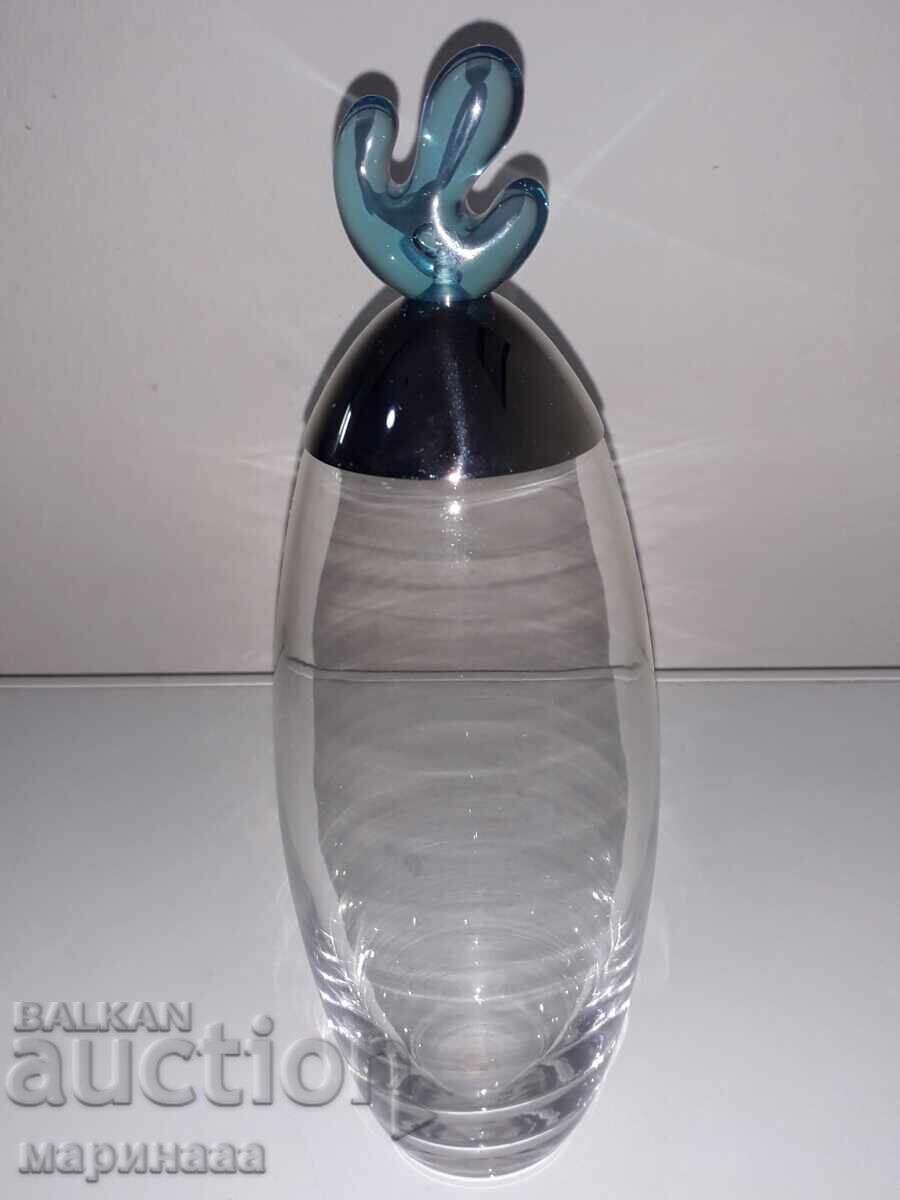 NEW BOTTLE. CRYSTAL GLASS. ITALY - 5 NEW BOTTLE. CRYSTAL GLASS. ITALY - 5