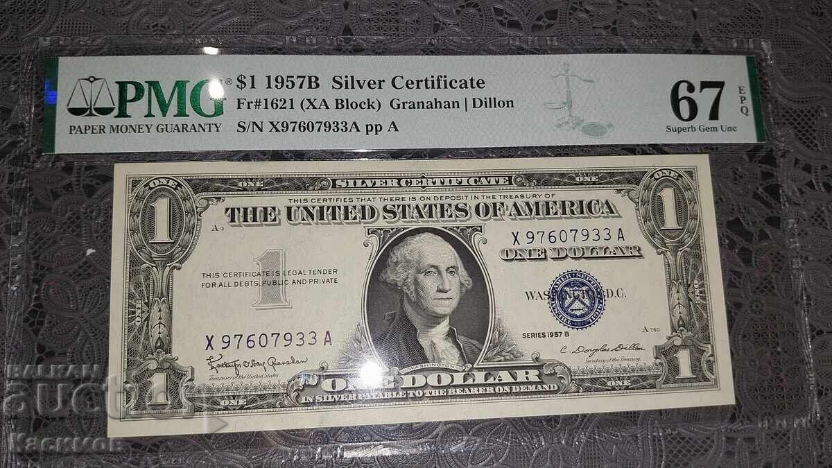 Certified Banknote from America USA PMG 67 EPQ