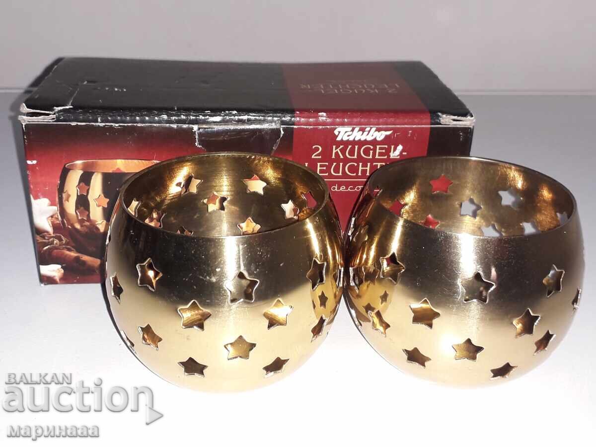 КОМПЛЕКТ СВЕЩНИЦИ. МЕСИНГ с цена 12.00 лв. | € 6.14 КОМПЛЕКТ СВЕЩНИЦИ. МЕСИНГ с цена 12.00 лв. | € 6.14