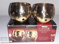 КОМПЛЕКТ СВЕЩНИЦИ. МЕСИНГ