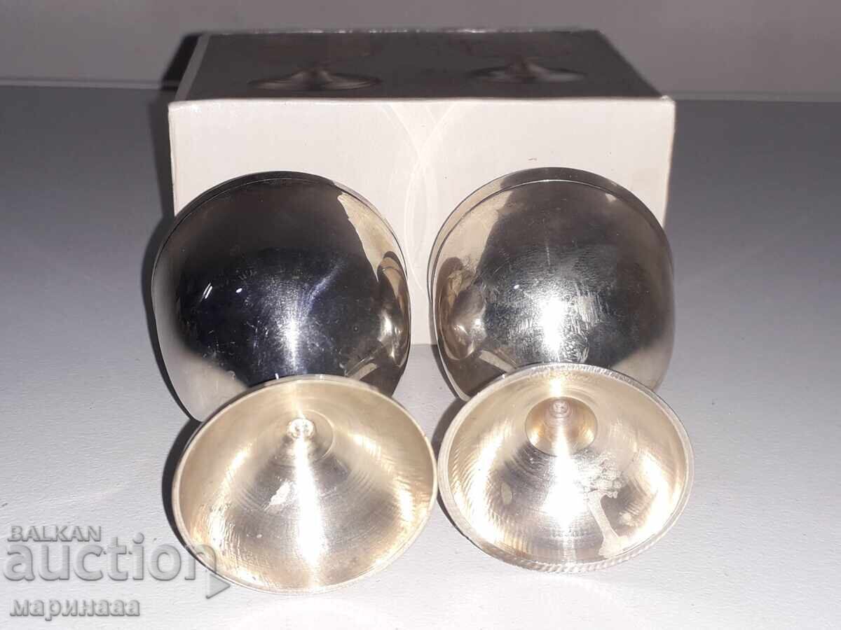 SET PENTRU OUĂ. BRONZ ARGINTAT - 5 SET PENTRU OUĂ. BRONZ ARGINTAT - 5
