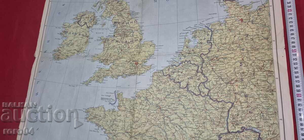 Livrarea HARTĂ A EUROPEI DE VEST - 1940 Livrarea HARTĂ A EUROPEI DE VEST - 1940