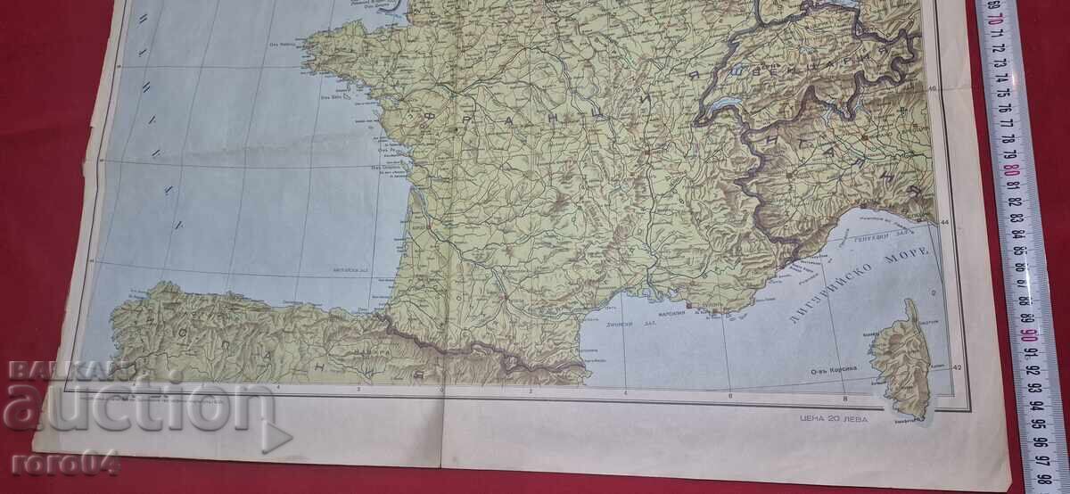 HARTĂ A EUROPEI DE VEST - 1940 - 5 HARTĂ A EUROPEI DE VEST - 1940 - 5