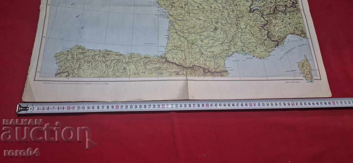 HARTĂ A EUROPEI DE VEST - 1940 - 6 HARTĂ A EUROPEI DE VEST - 1940 - 6