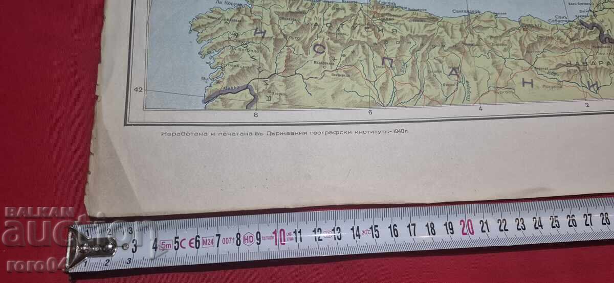 HARTĂ A EUROPEI DE VEST - 1940 - 7 HARTĂ A EUROPEI DE VEST - 1940 - 7