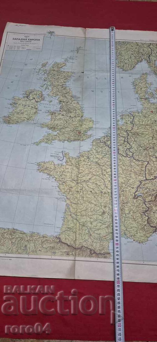 HARTĂ A EUROPEI DE VEST - 1940 HARTĂ A EUROPEI DE VEST - 1940