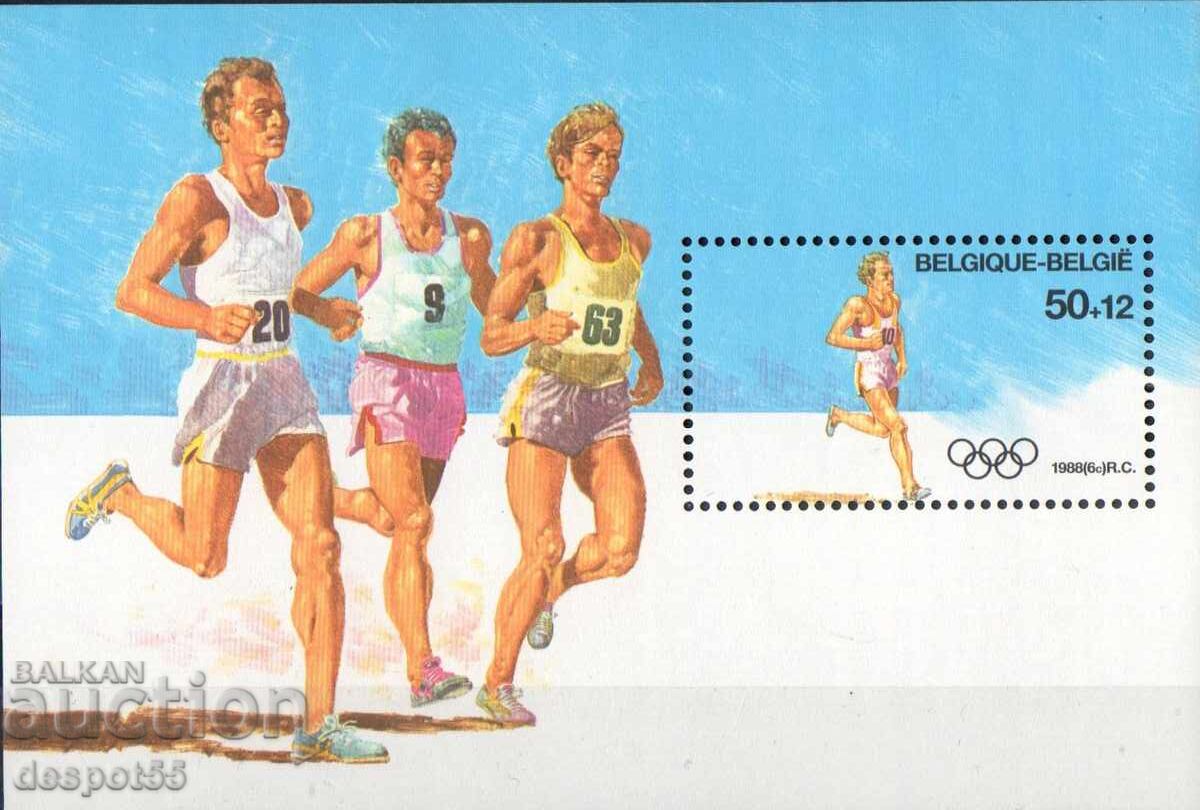 1988. Belgia. Jocurile Olimpice - Seul, Japonia. Bloc 1988. Belgia. Jocurile Olimpice - Seul, Japonia. Bloc