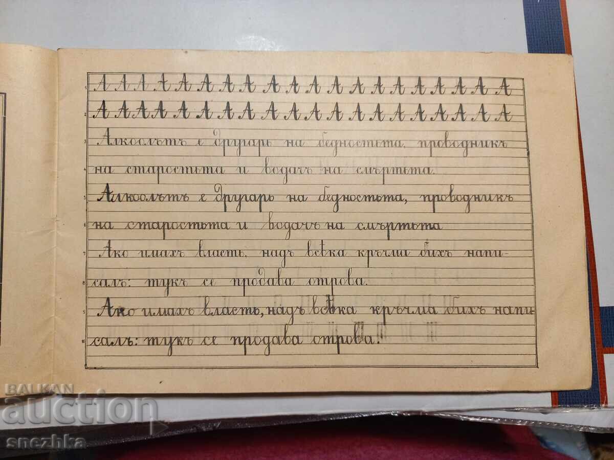 Auction Notebook of Methodical Samples for Calligraphy Sofia Auction Notebook of Methodical Samples for Calligraphy Sofia