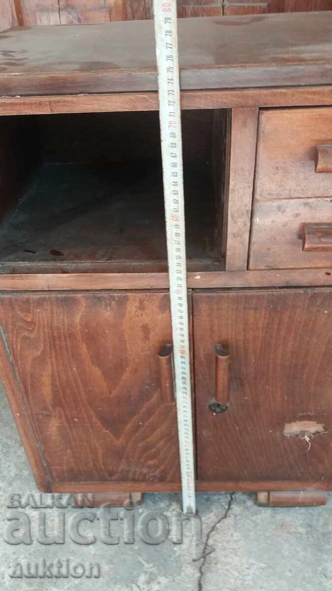 MASSIVE WOODEN CABINET WALNUT ROYAL ERA - 7