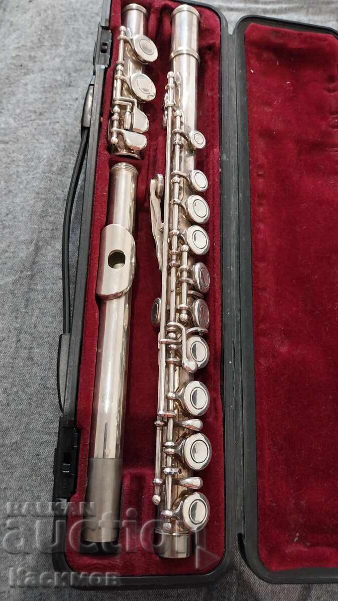Almost New Branded Silver-Plated Flute "YAMAHA" Made in Japan
