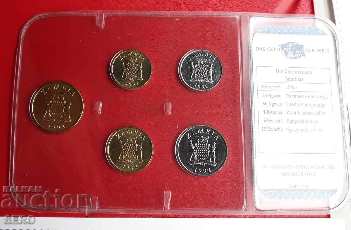 Auction  Zambia - SET 1992 of 5 coins