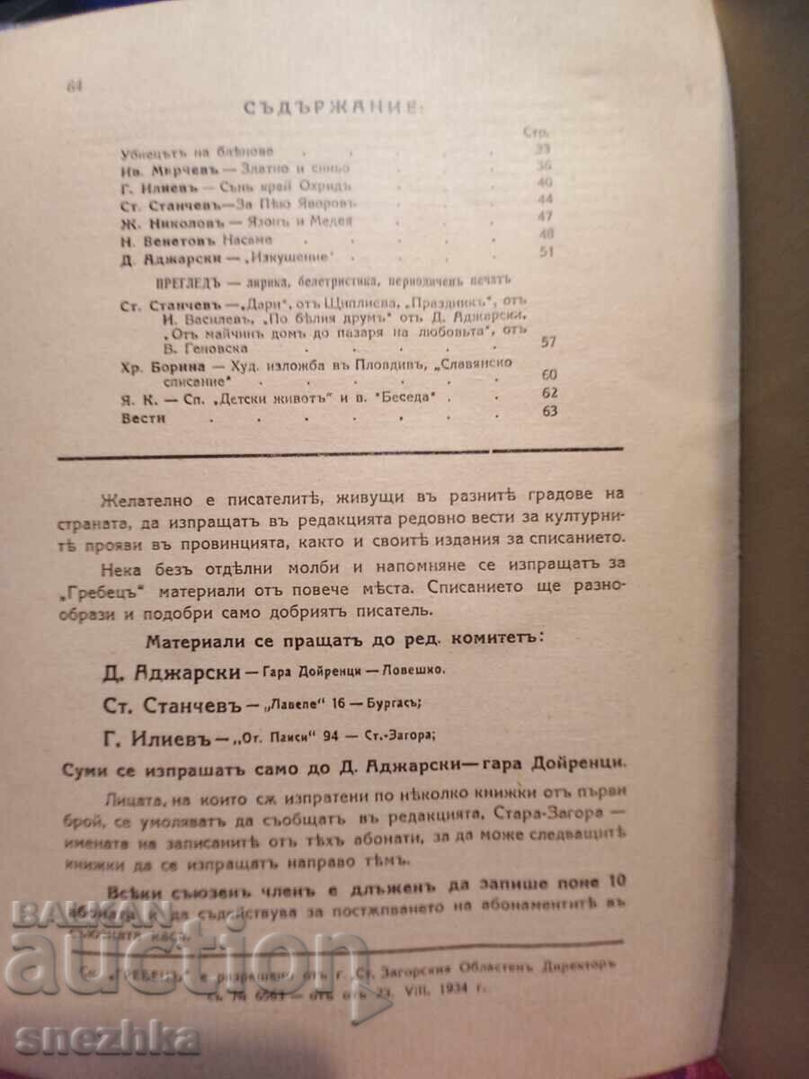 Write-off Rowing Book 2 1934 Stara Zagora with price 10.01 BGN | € 5.12