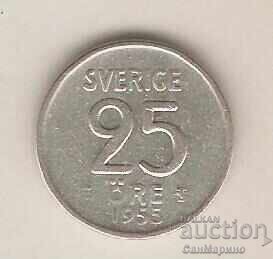 +Швеция 25 оре 1955 г. TS +Швеция 25 оре 1955 г. TS