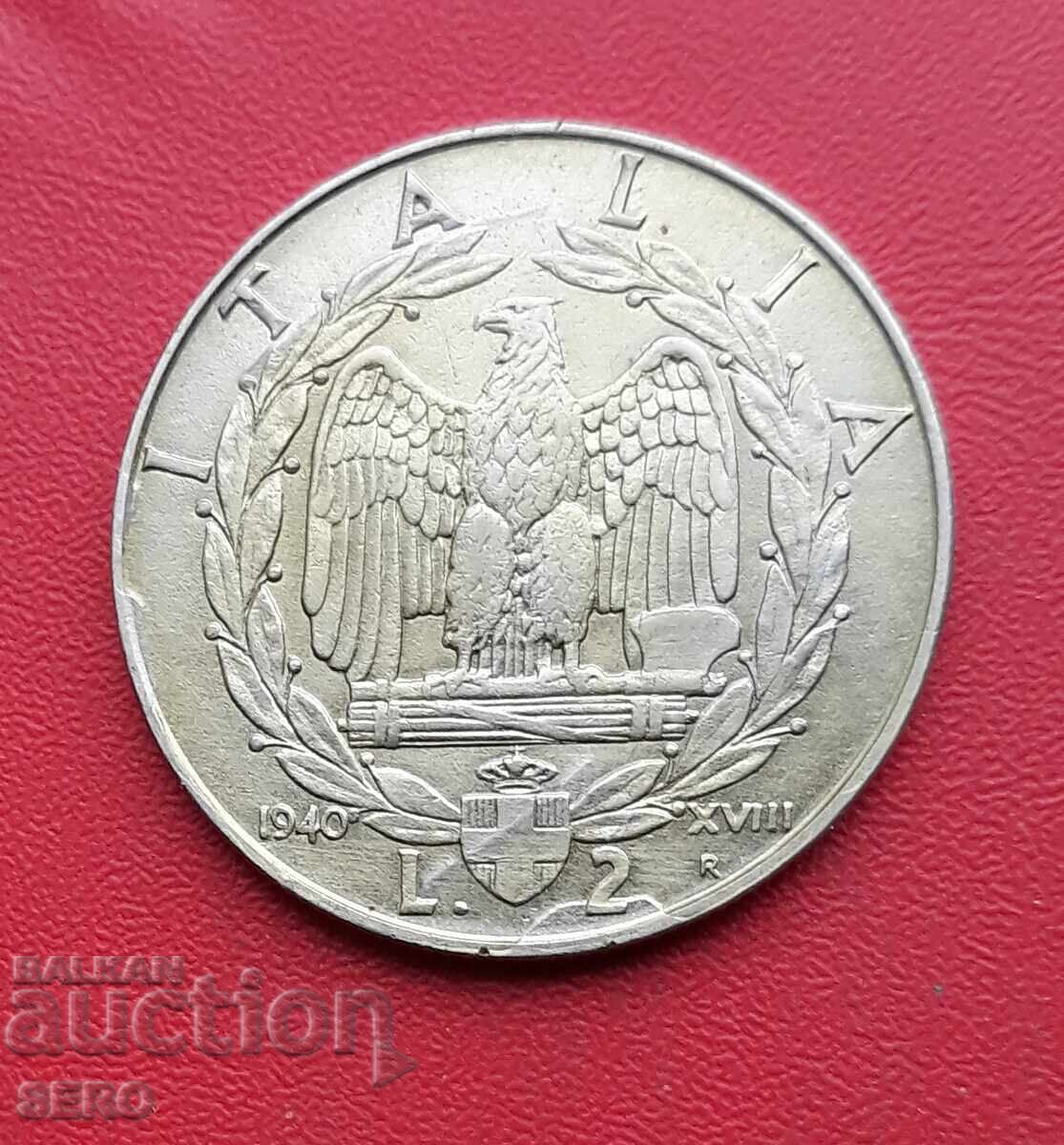 Italy-2 lire 1940/year XVIII/