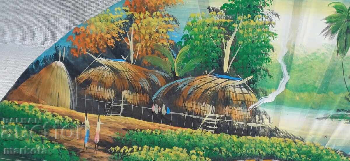 Livrarea Mare evantai vechi pictat manual pentru perete, ulei pe pânză Livrarea Mare evantai vechi pictat manual pentru perete, ulei pe pânză