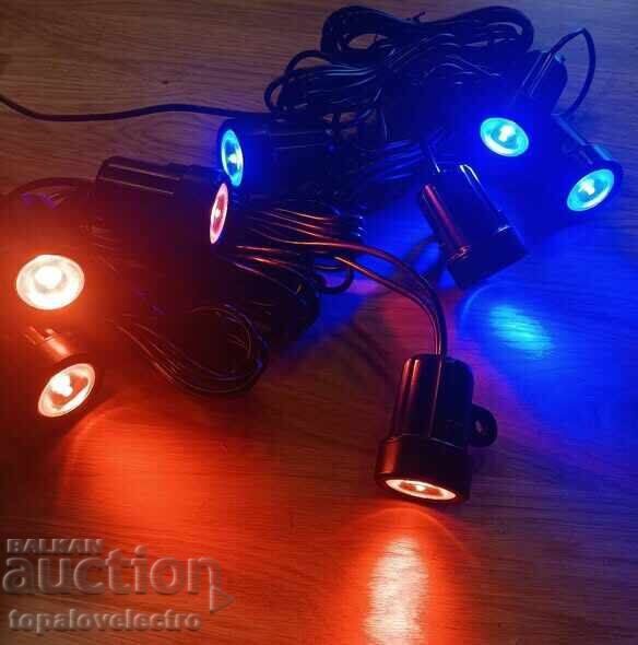 Σετ από 8 RGB προβολείς κήπου με τηλεχειριστήριο - 6