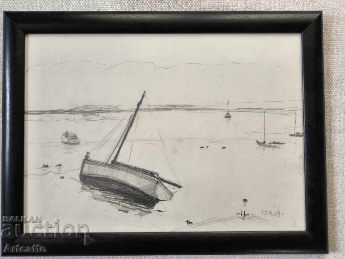 Boat drawing 1969 - 7