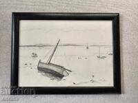 Desen cu barcă din 1969