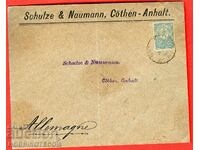 BULGARIA MIC LEU 25 St PLIC CĂLĂTORIT BURGAS GERMANIA 1901